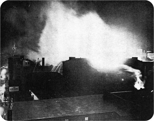 Divisional Officer John Evans described the scene as an “awe-inspiring fire of gigantic proportions