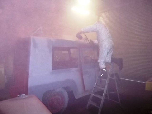 Spray Painting Underway