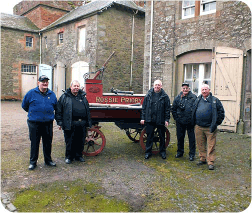 The Rossie Priory Pump With Preservation Group Members - Image by Rory Mack Hadley Simpkin & Lott Manual Fire Pump