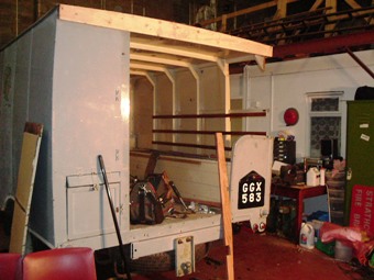 Offside Rear Body Framework Being Replaced